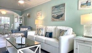 Condo, Multiple Beds (Barefoot On The Shores II) | Living area | TV - Barefoot On The Shores II (Indian Shores)