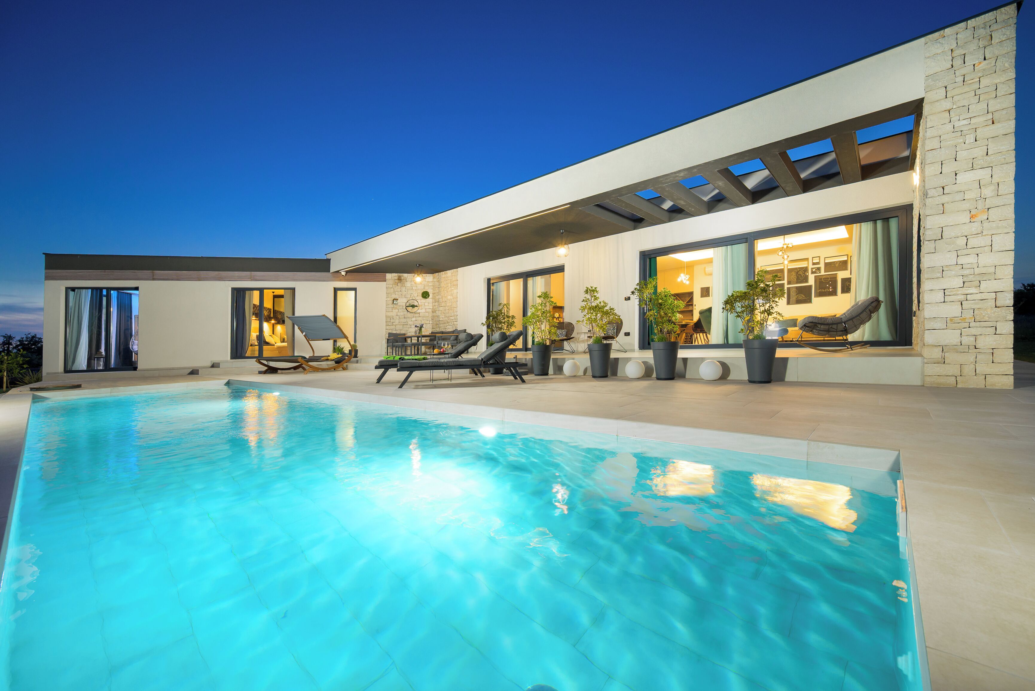 A heated pool