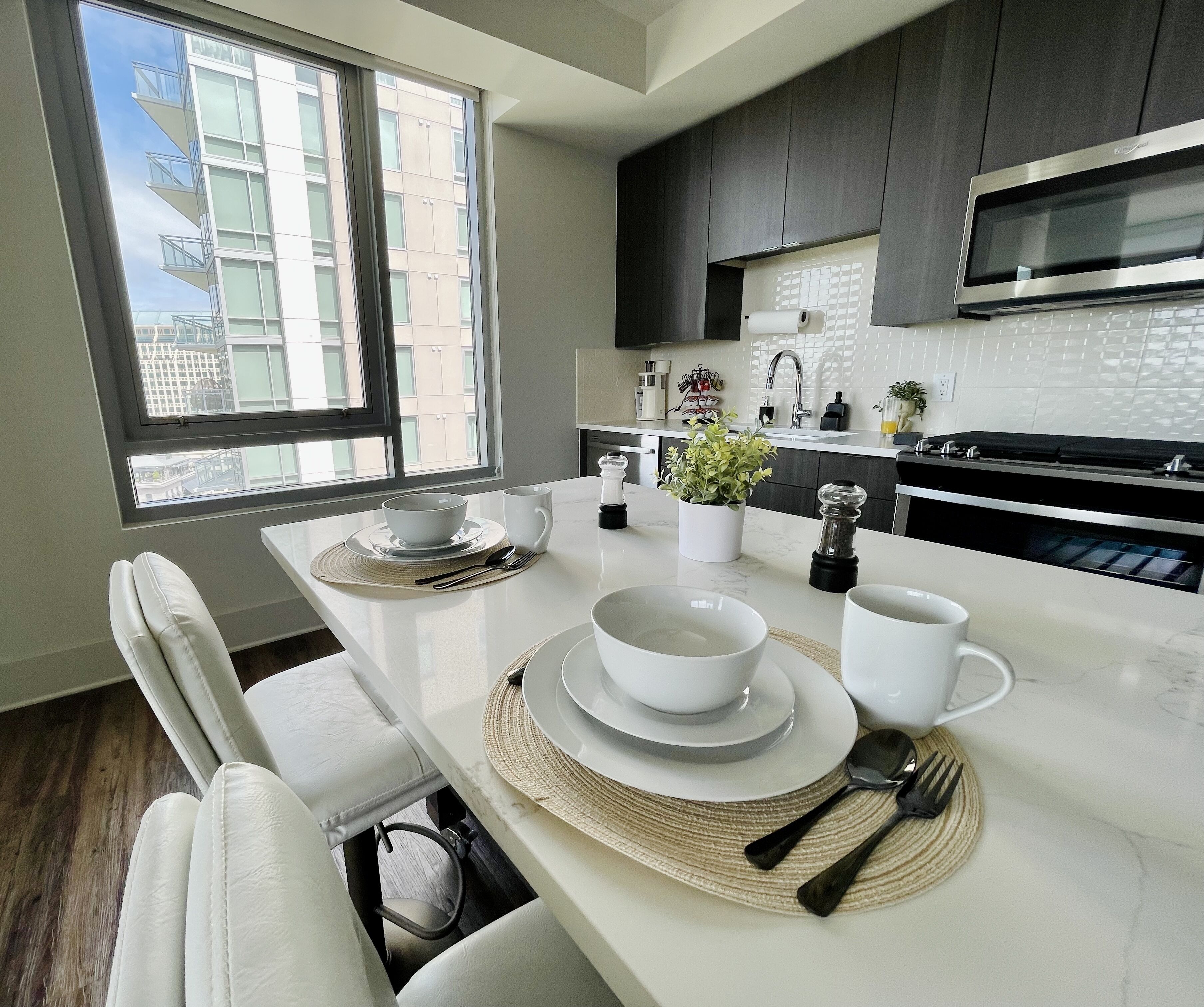 Microwave, oven, stovetop, dishwasher