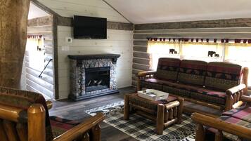 TV connectée, cheminée