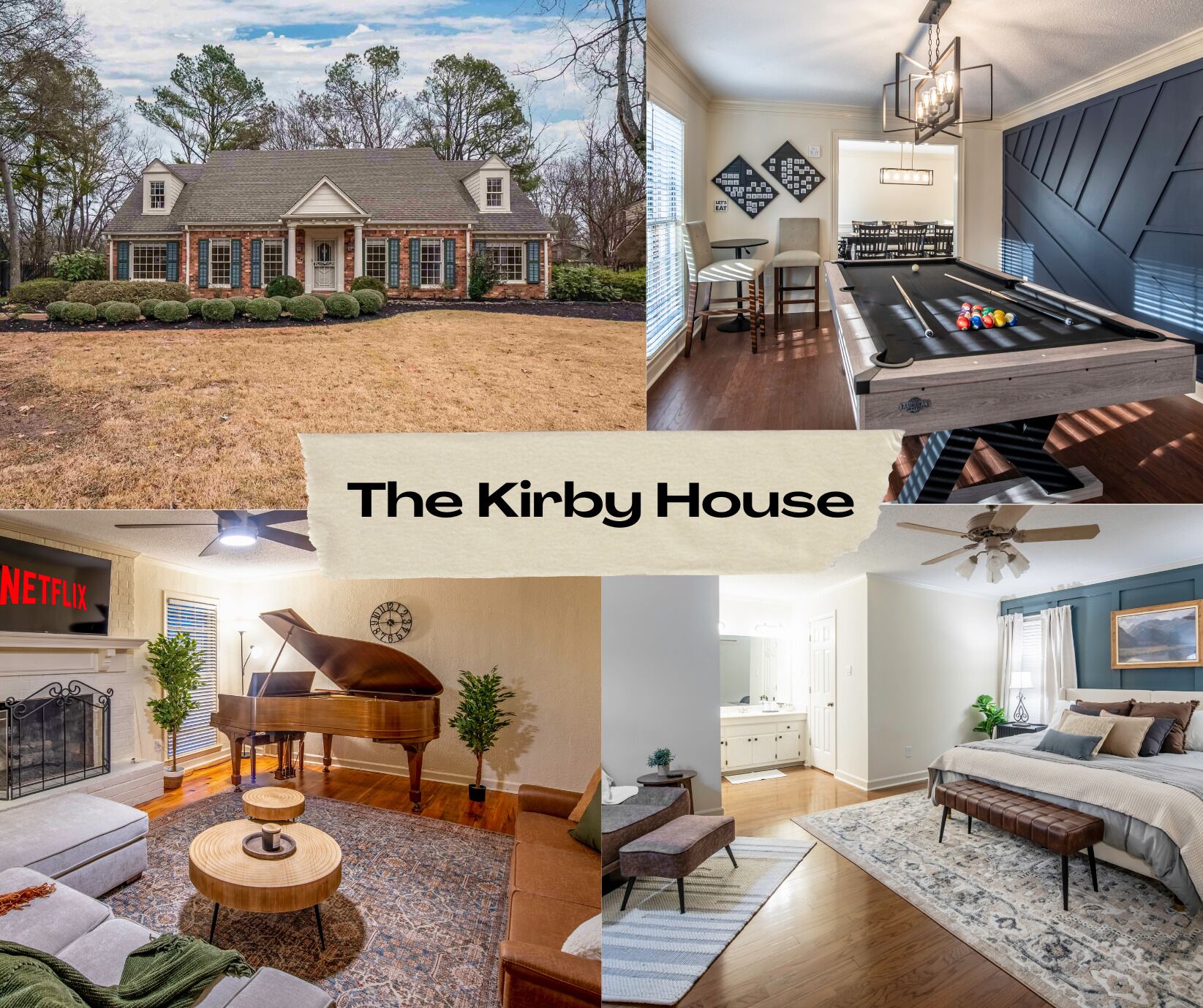 King bed, Sleeps 16, Hot Tub, 2 Game Rooms, Gym, Pool Table, Gated/Free Parking