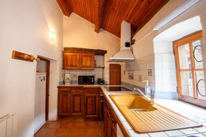 Fridge, microwave, oven, dishwasher - Gîte La Fontaine 2/3 persons (SAINT-PIERRE-DES-TRIPIERS)