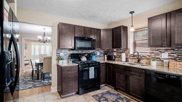 Microwave, oven, stovetop, dishwasher