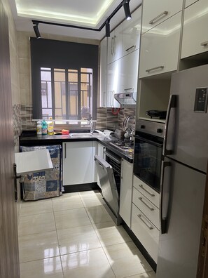 Fridge, microwave, dishwasher, high chair - Nice apartment with 2 bedrooms, living room,equiped kitchen and 2 bathrooms (Mohammedia)