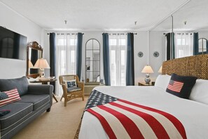 Een strijkplank/strijkijzer, gratis wifi