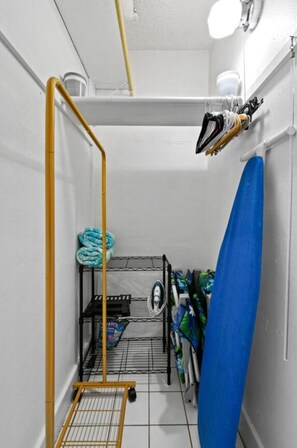 Closet with ironing board and storage - Pool/Valet/beach&dining/Yacht StudioWBalcony (Palm Beach)