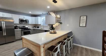 Elegant & Spacious Home with large fence in back yard with garage.