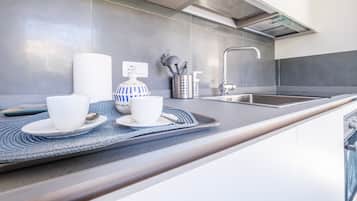 Fridge, oven, stovetop, dishwasher