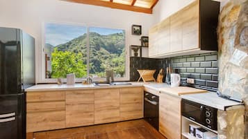 Réfrigérateur, micro-ondes, plaque de cuisson, cafetière/bouilloire