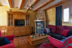 TV, fireplace, DVD player