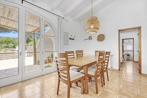 Dining - Country House 'Son Sanxo' with Shared Pool, Private Terrace and Wi-Fi (Alaior)