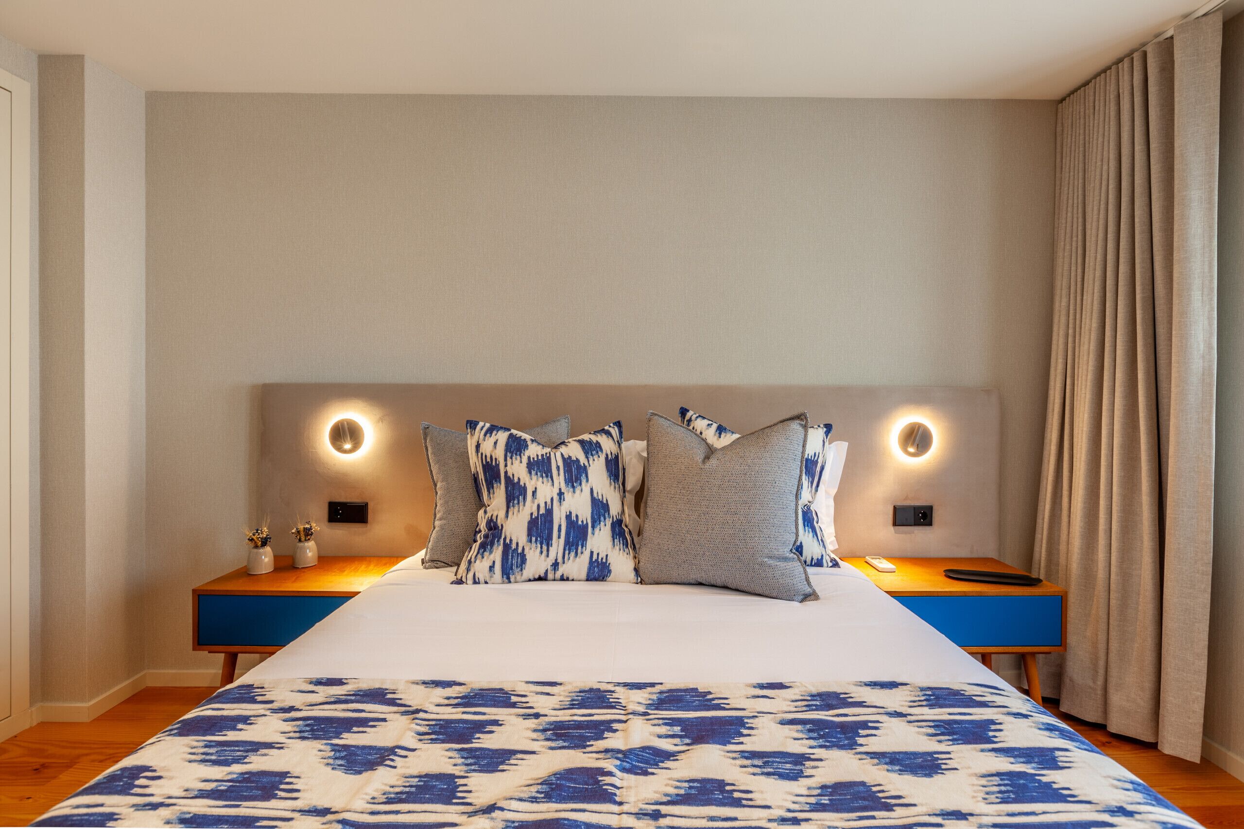 1 bedroom, desk, iron/ironing board, travel cot