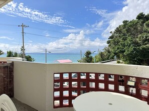 Room 212: Japanese-style Room/Futon with Private Shower & Toilet | Terrace/patio - Beach side Pension mibal (Nanjo)