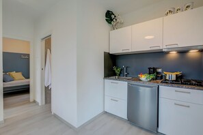 Familienhaus, Mehrere Schlafzimmer (Relais Nanzello Garda Living 1) | Eigene Küche