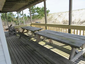 Outdoor dining - Ship Bottomocean front first floor duplex (Ship Bottom)