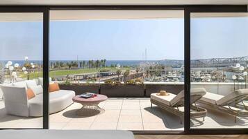 Suite estudio, 1 cama King size (Luxuriate) | Sábanas de algodón egipcio, ropa de cama de alta calidad y edredón