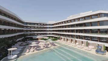 3 albercas al aire libre y camas balinesas gratuitas