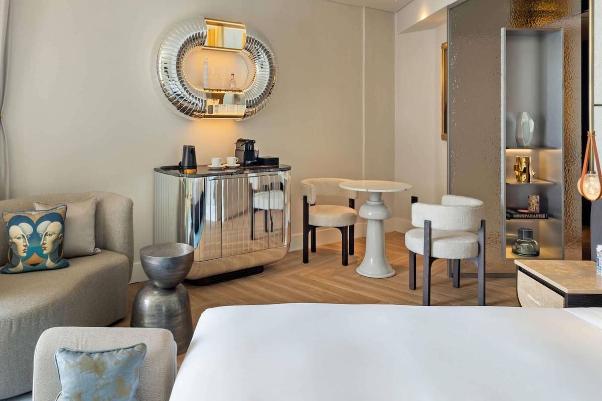 Studio, 1 King-Bett, Blick auf den Jachthafen (Euphoria) | Bettwäsche aus ägyptischer Baumwolle, hochwertige Bettwaren