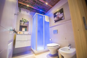 Suite de disseny | Bany | Dutxa, capçal de dutxa d'hidromassatge, assecador de cabells i bidet 