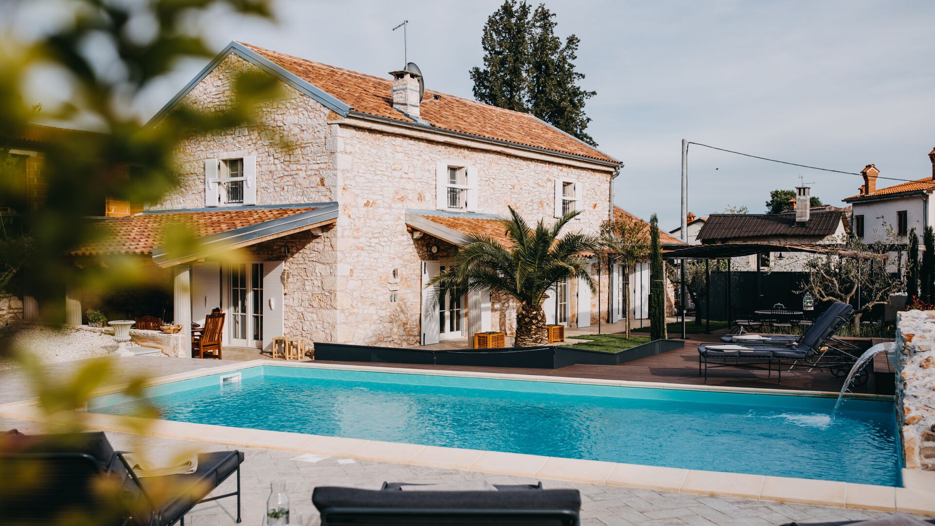 A heated pool