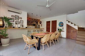 Dining - Luxurious 4BR Haven, Steps to Opulent Finns Beach, Canggu (Canggu)