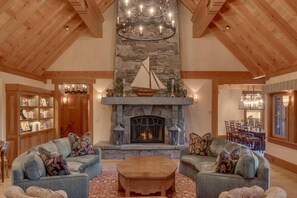 Fireplace, ping pong