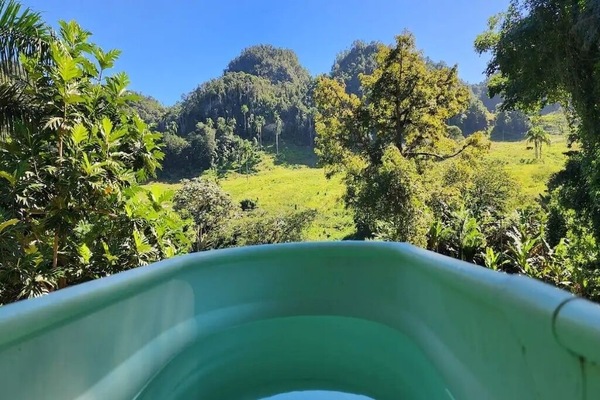 Outdoor spa tub