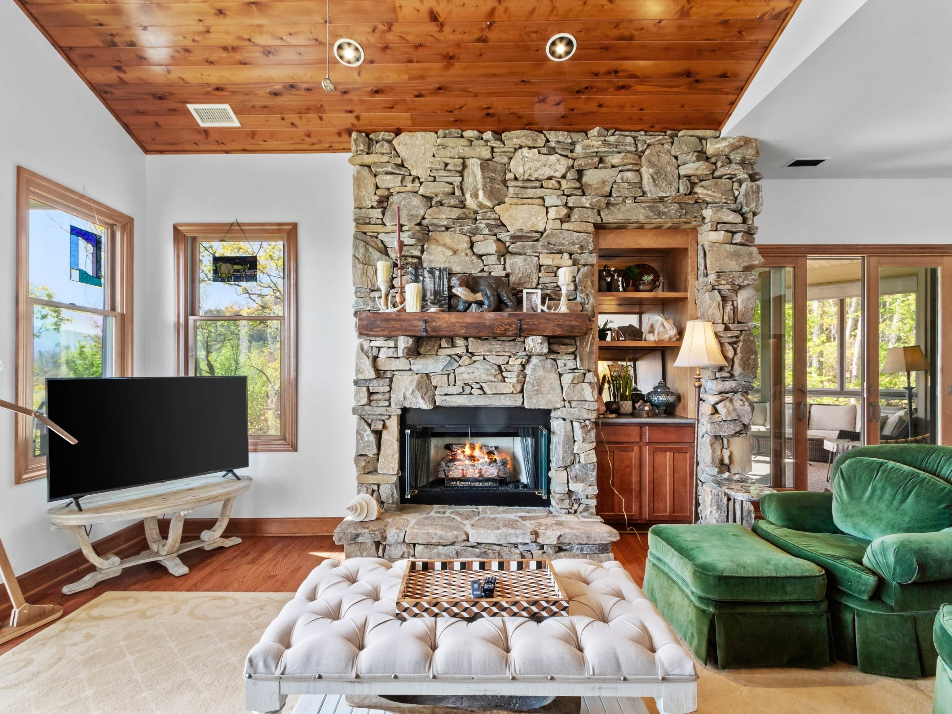 TV, fireplace, table tennis, stereo