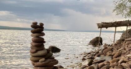 Lake Superior shoreline, wilderness camping.