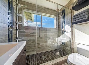 Ducha y secador de pelo