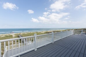 Property grounds - NEW! Ocean Front luxurious 6 bedroom home Pool, Elevator, and on the Beach!  (Kure Beach)
