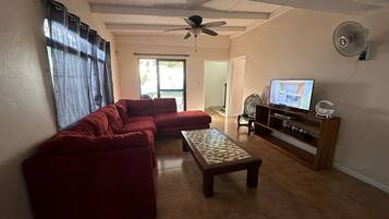 Smart TV, DVD player, books