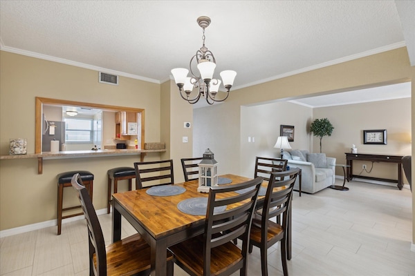 Spacious dining area