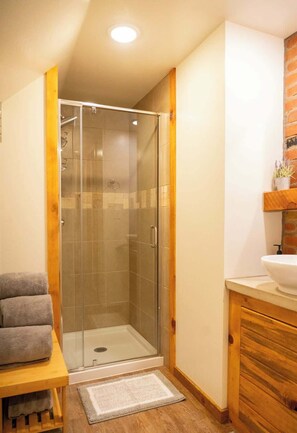 Shower, hair dryer