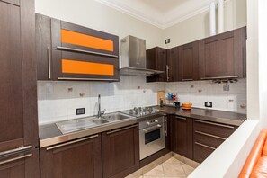 Fridge, oven, stovetop, dishwasher