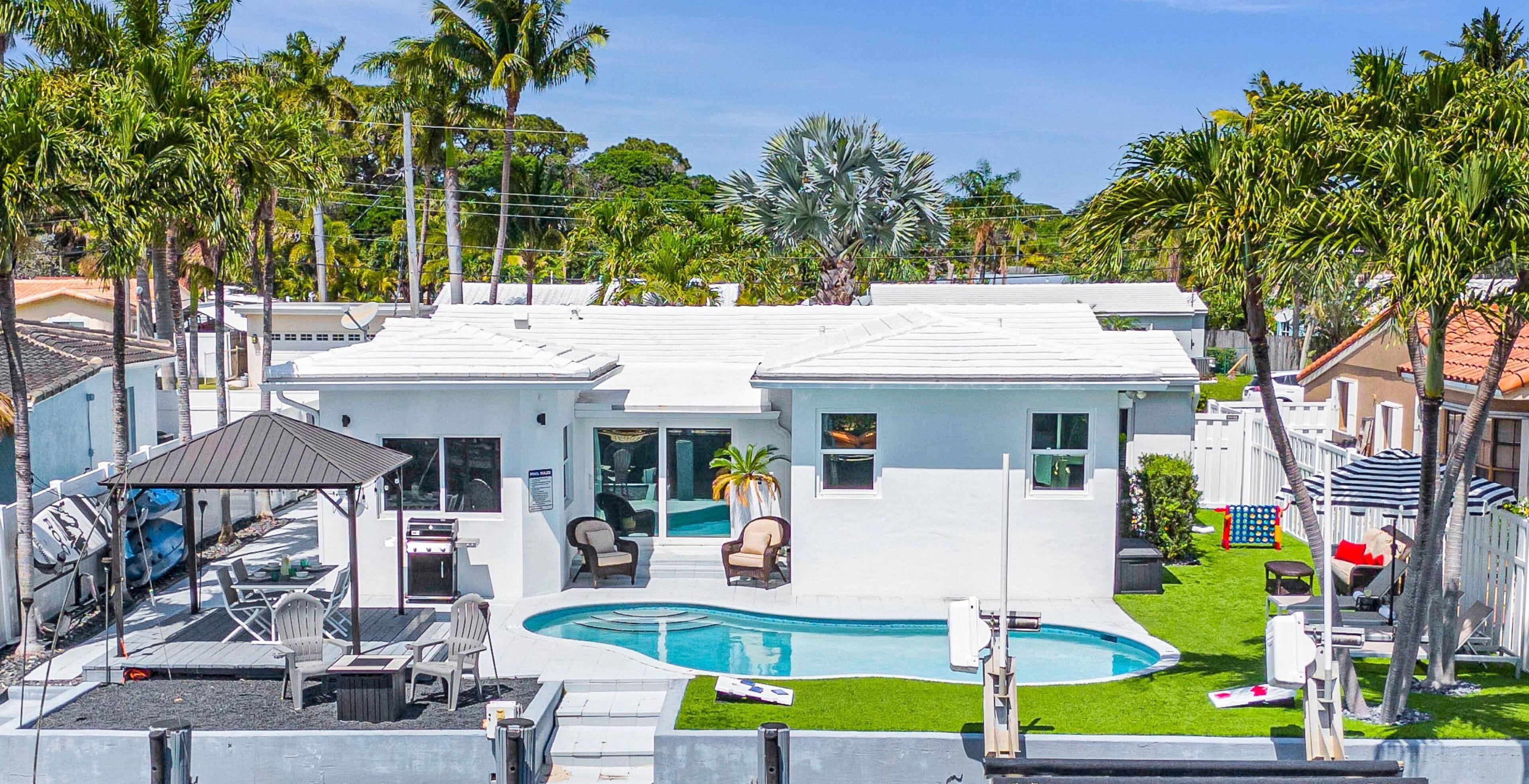 Een verwarmd zwembad