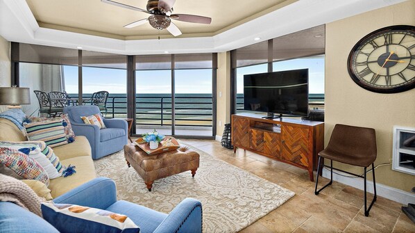 Smart TV, books, computer monitors - Ebb Tide 506 Gorgeous Vacation Treasure, Sweeping Ocean Views! (New Smyrna Beach)
