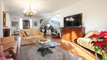 Een smart-tv en een open haard