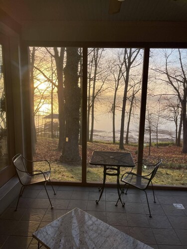 Private dock on Kentucky Lake, views of the water from every room in house