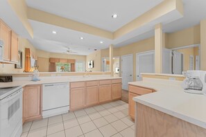 Fridge, microwave, oven, dishwasher - Pet-Friendly Course View Walk In Condo near Shows & Attractions (Branson)