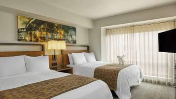 1 bedroom, desk, iron/ironing board, travel crib