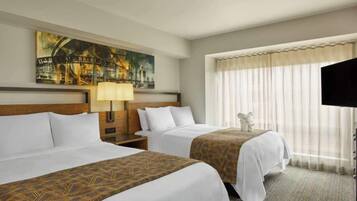 1 bedroom, desk, iron/ironing board, travel crib