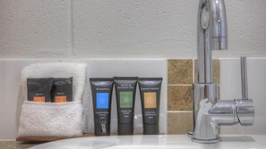 Free toiletries, hair dryer