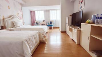Family Twin Room, City View | Soundproofing, free WiFi, bed sheets