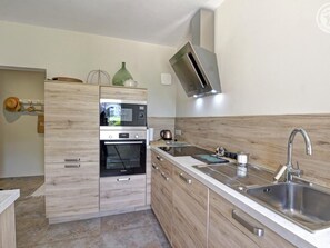 Fridge, microwave, dishwasher