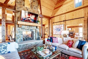 Fireplace, DVD player