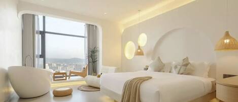 Appartement Penthouse luxueux, vue sur le lac | Décor unique, bureau, accÚs au Wi-Fi (inclus)