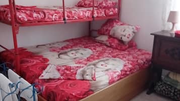 1 bedroom, iron/ironing board, bed sheets