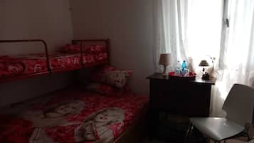 1 bedroom, iron/ironing board, bed sheets