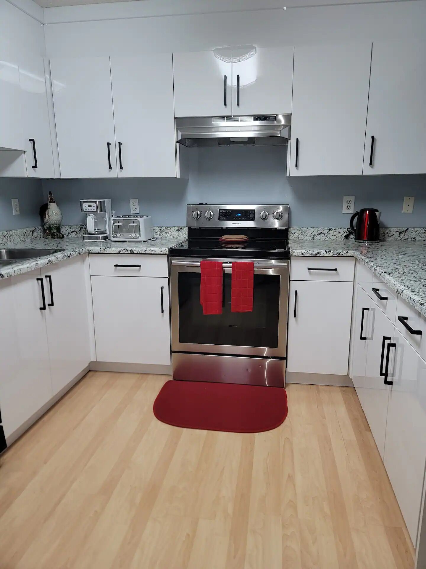 Kjøleskap, mikrobølgeovn, ovn og kokeplater